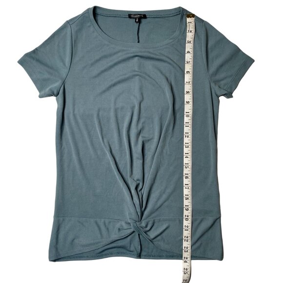 Dynamite Women's Teal Shirt with Twist Front, size Medium - Picture 6 of 8